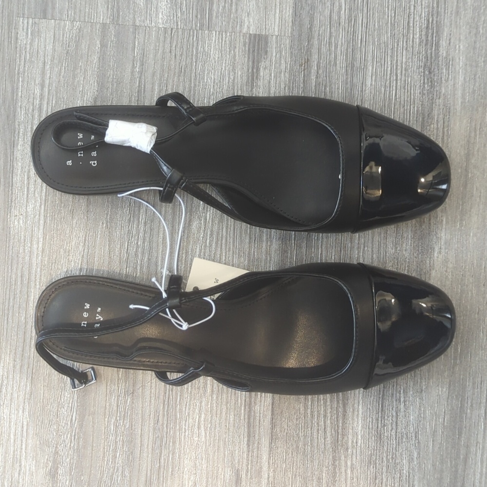 A New Day Maxine Black Dress Flats New